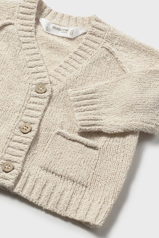 Chłopiec Mayoral Newborn kardigan niemowlęcy 1306.1L.Newborn.PPY2 beżowy