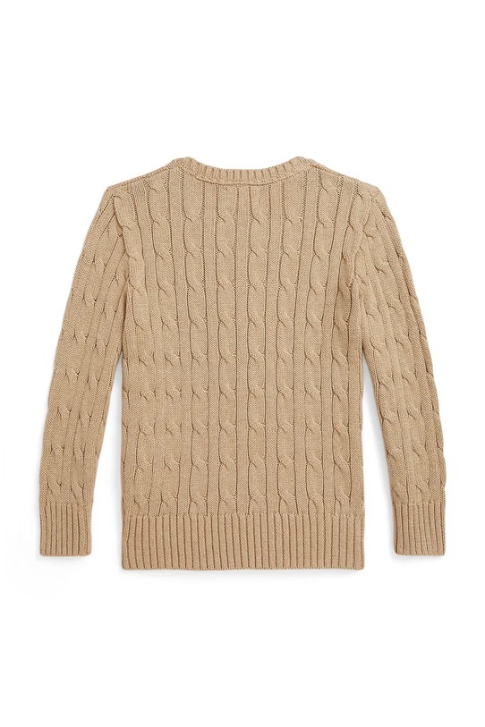 Детски памучен пуловер Polo Ralph Lauren 322702674517 кафяв SS26