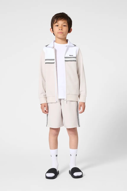BOSS bluza dziecięca wzorzyste beżowy J52951.162.174