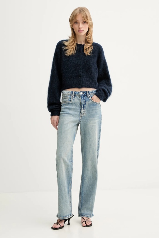 Gestuz kardigan z dodatkiem wełny 10910855 granatowy SS26