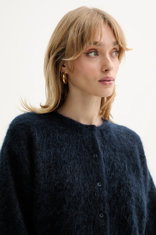 Gestuz kardigan z dodatkiem wełny granatowy 10910855