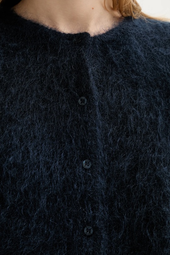 Gestuz kardigan z dodatkiem wełny 10910855 granatowy