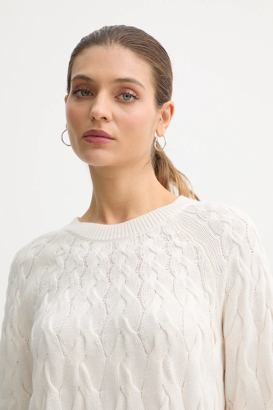 Calvin Klein Jeans sweter bawełniany beżowy LV044E301G