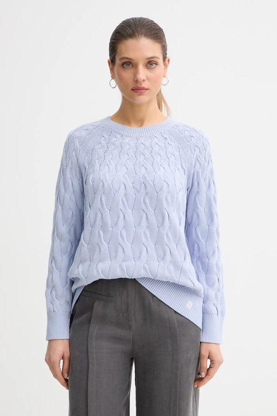 Calvin Klein Jeans sweter bawełniany bawełna niebieski LV044E301G