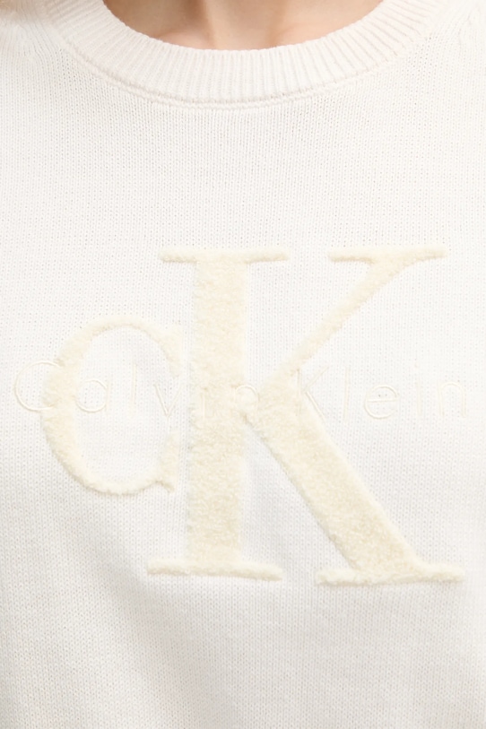 Calvin Klein Jeans t-shirt bawełniany LV044E306G beżowy