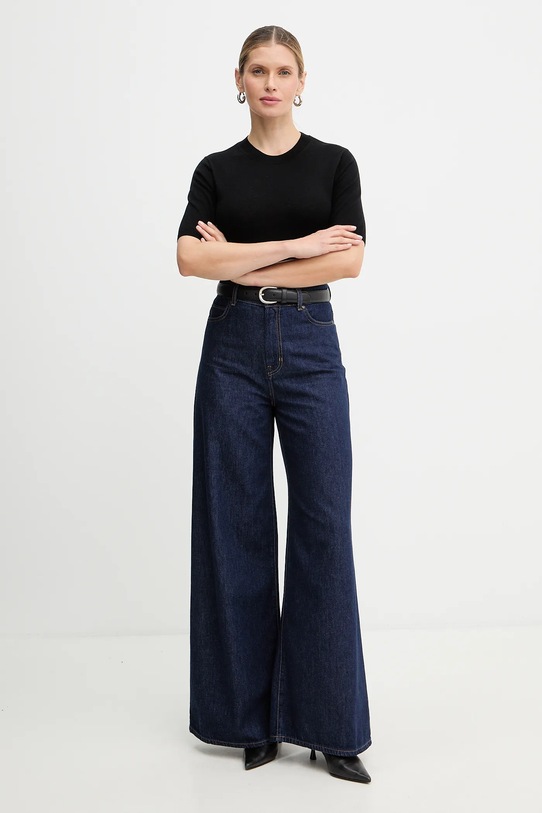 Weekend Max Mara t-shirt wełniany MAREA 2615361011600 czarny SS26