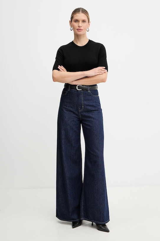 Weekend Max Mara t-shirt wełniany MAREA 2615361011600 czarny SS26