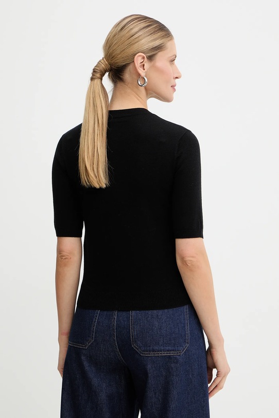 Odzież Weekend Max Mara t-shirt wełniany MAREA 2615361011600 czarny