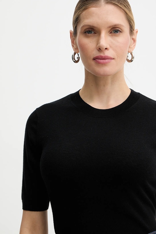 Weekend Max Mara t-shirt wełniany MAREA czarny 2615361011600