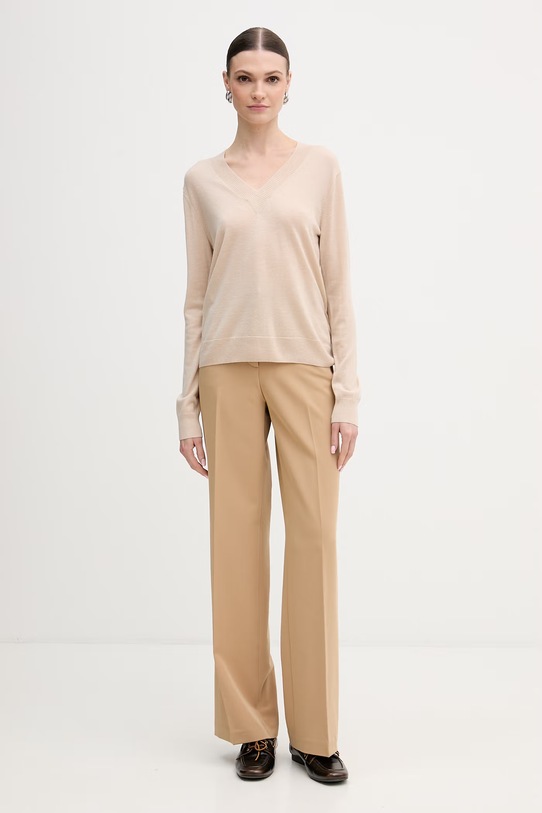 Weekend Max Mara sweter wełniany ESTREMO 2615361031600 beżowy SS26