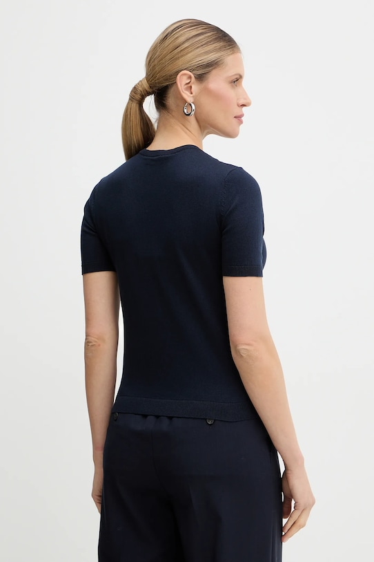 Odzież Weekend Max Mara sweter z dodatkiem jedwabiu GABARRA 2615361081600 granatowy