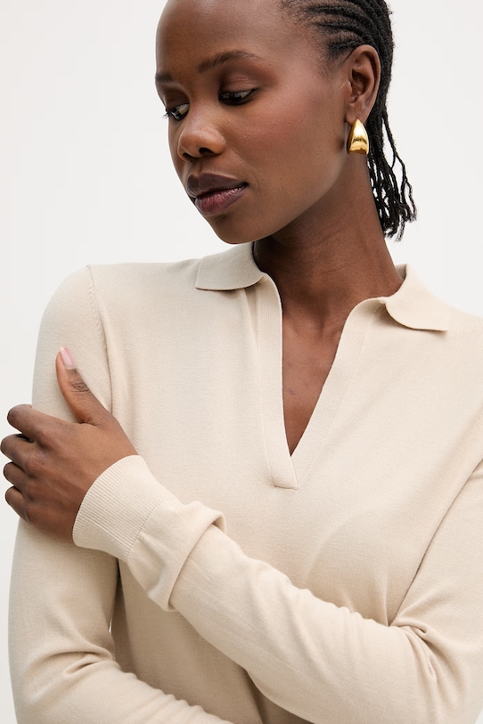 Weekend Max Mara sweter PALANCA beżowy 2615361101600