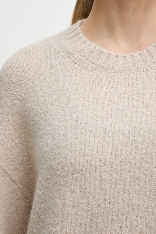 Weekend Max Mara sweter z dodatkiem wełny PESCO 2615361161600 beżowy