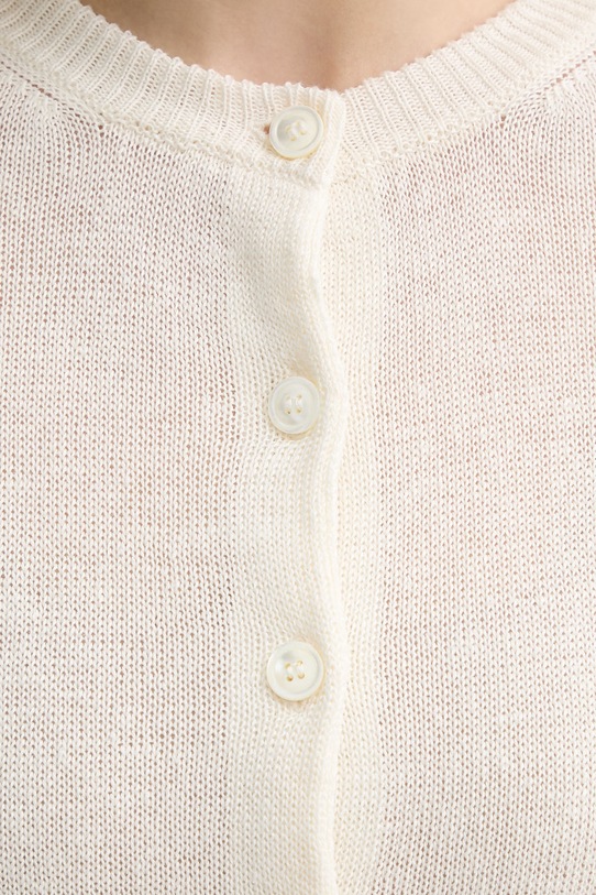 Weekend Max Mara kardigan damski lniany BADIA 2615341022600 beżowy