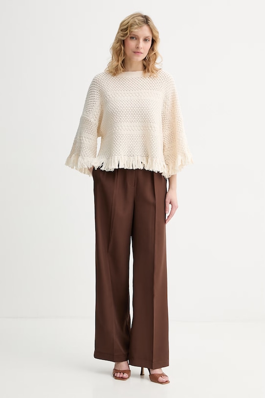 Weekend Max Mara sweter damski bawełniany PALATO 2615361092600 beżowy SS26