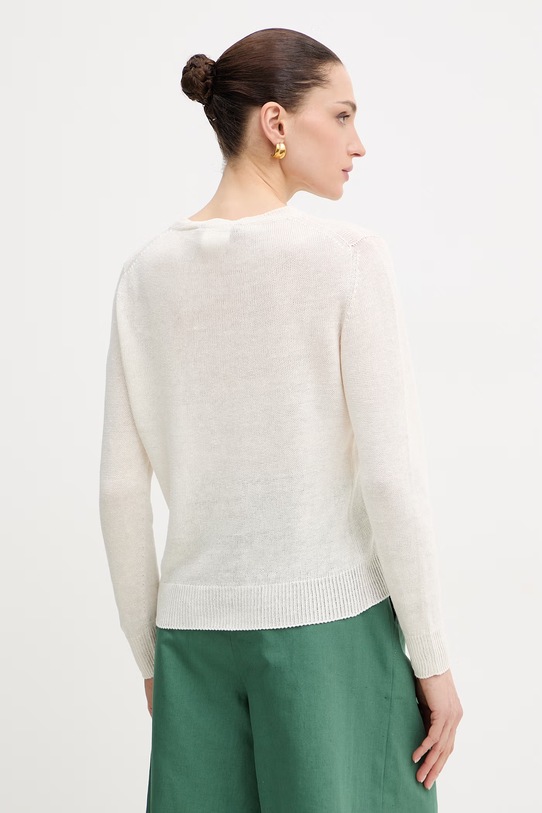 Odzież Weekend Max Mara sweter lniany ATZECO 2615361132600 beżowy