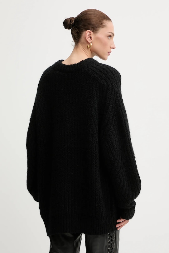 Odzież Rotate sweter z dodatkiem wełny 114910100 czarny