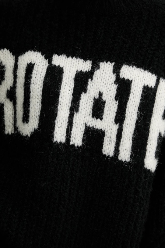 Rotate sweter z dodatkiem wełny 114910100 czarny