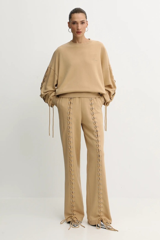 Rotate bluza bawełniana 115468654 beżowy SS26