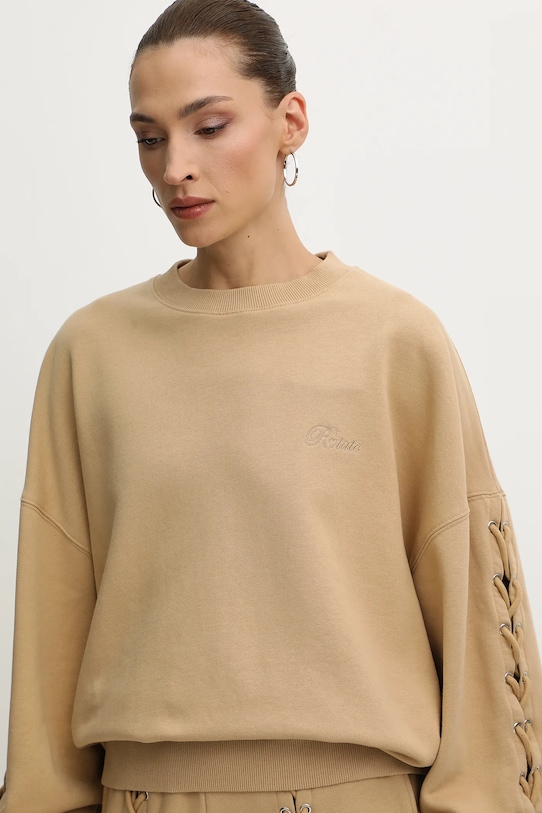 Rotate bluza bawełniana beżowy 115468654