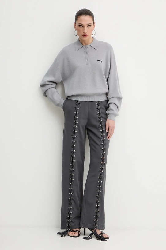 Rotate sweter z dodatkiem wełny 115137039 szary SS26