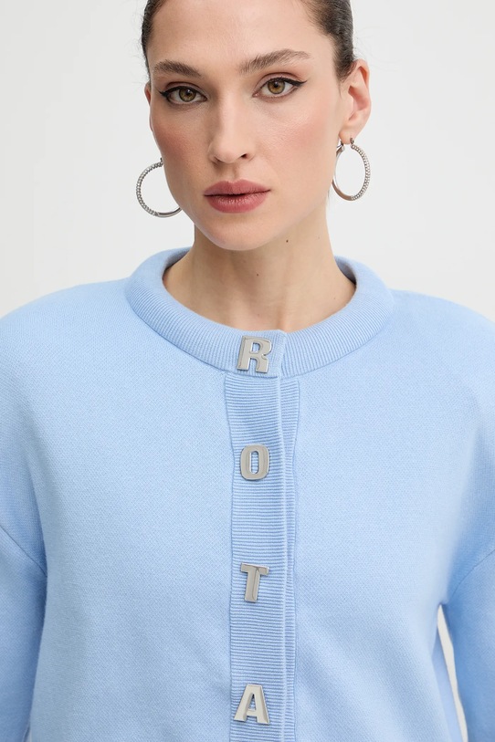 Rotate kardigan z domieszką kaszmiru niebieski 1138541321