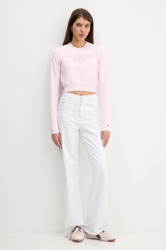 Tommy Jeans sweter DW0DW22028 różowy SS26