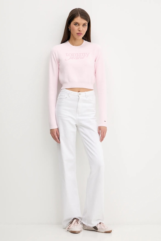 Tommy Jeans sweter DW0DW22028 różowy SS26