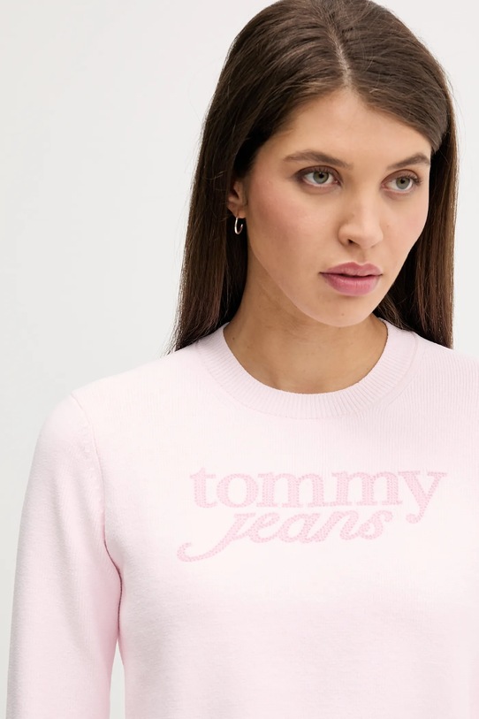 Tommy Jeans sweter różowy DW0DW22028
