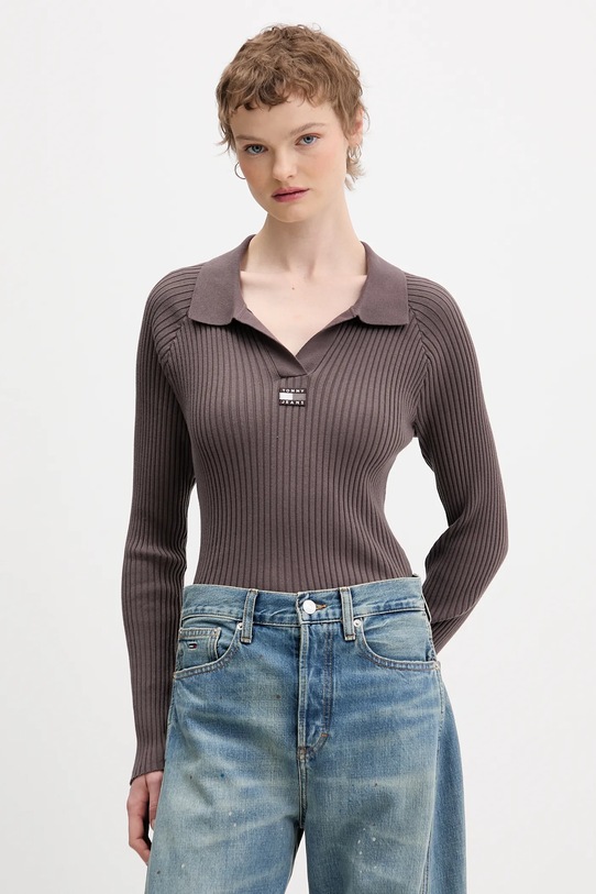 Tommy Jeans sweter pozostałe brązowy DW0DW22036