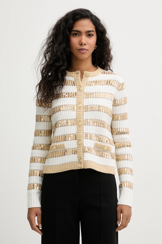 Marciano by Guess cardigan din amestec de lână MARTHA imprimeu bej 6RGR19.5904Z