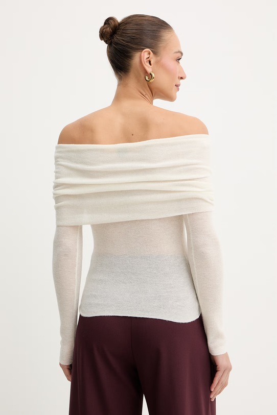 Odzież BOSS Orange sweter z dodatkiem wełny C Falmon 50554609 beżowy