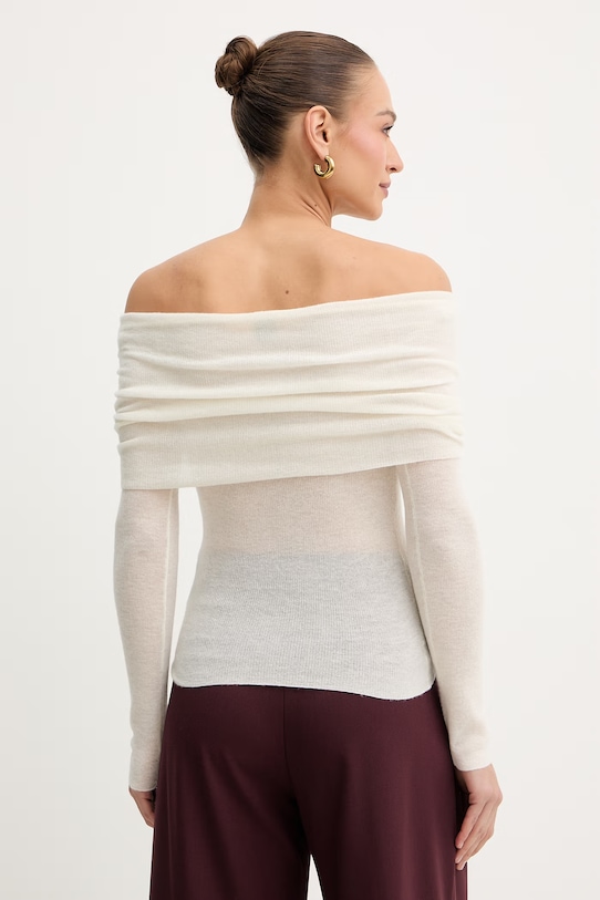 Odzież BOSS Orange sweter z dodatkiem wełny C Falmon 50554609 beżowy