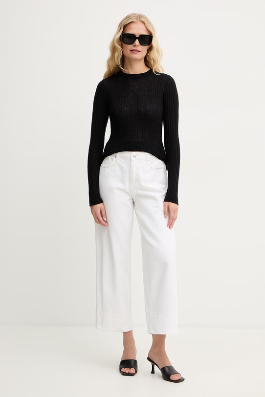 BOSS Orange sweter damski z dodatkiem wełny C Fennoni 50555900 czarny SS26