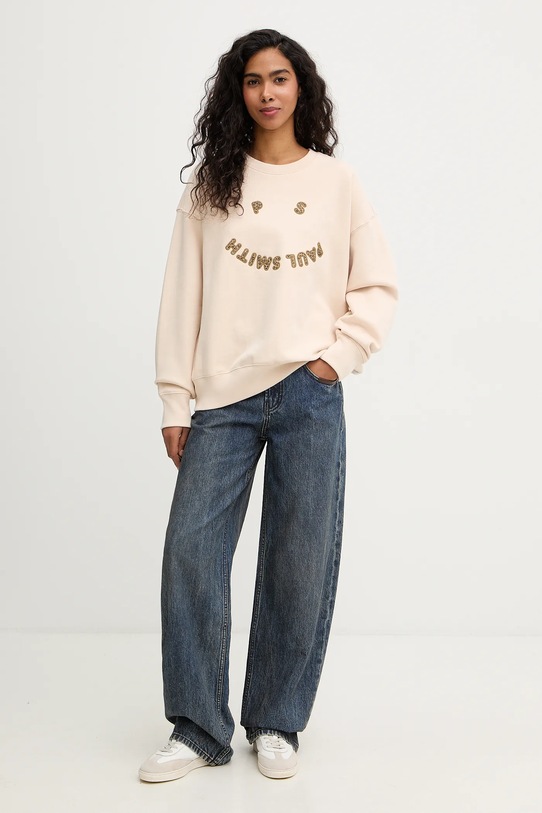 PS Paul Smith bluza bawełniana W2R.185VE.VP5573 beżowy SS26