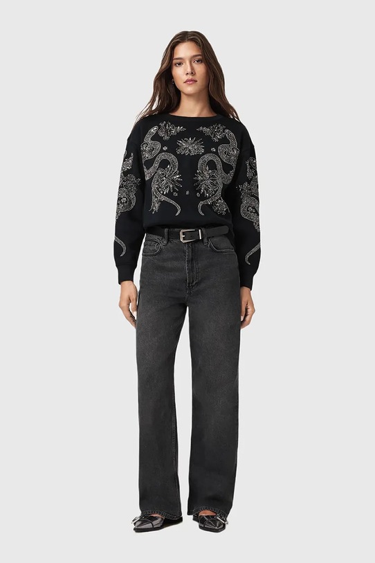AllSaints sweter czarny W146JD