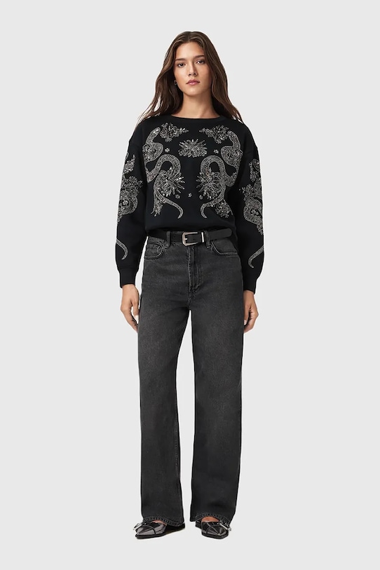 AllSaints sweter czarny W146JD