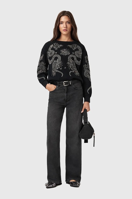 AllSaints sweter W146JD czarny