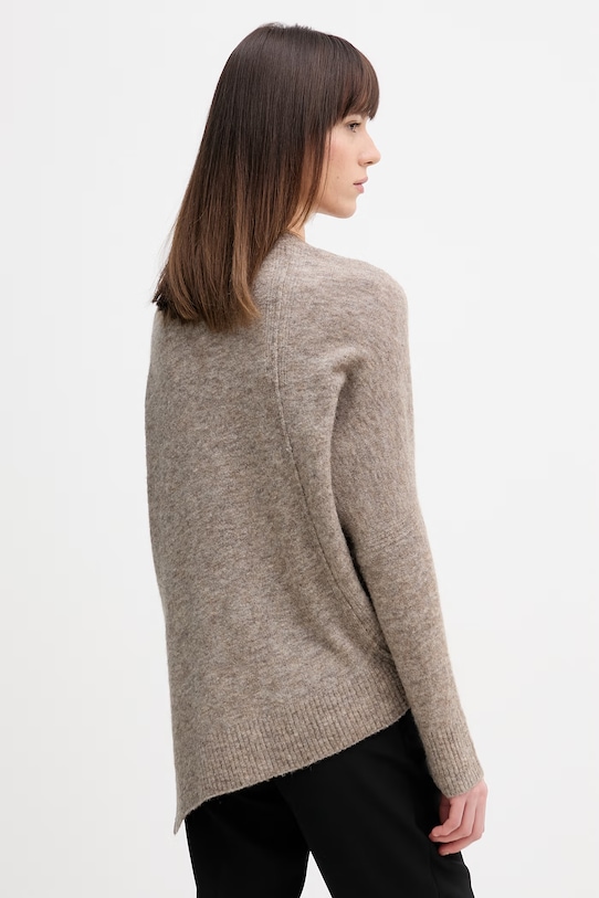 Odzież AllSaints sweter z dodatkiem wełny W096KD beżowy