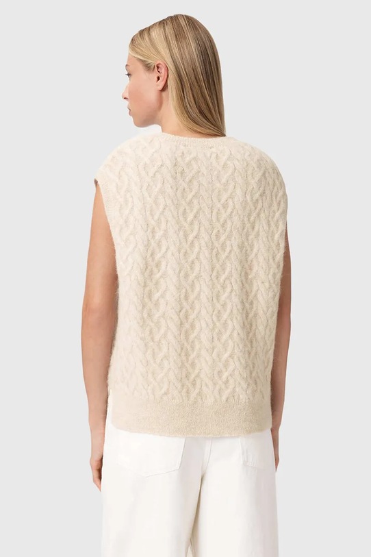 AllSaints kamizelka z dodatkiem wełny W060KD beżowy SS26