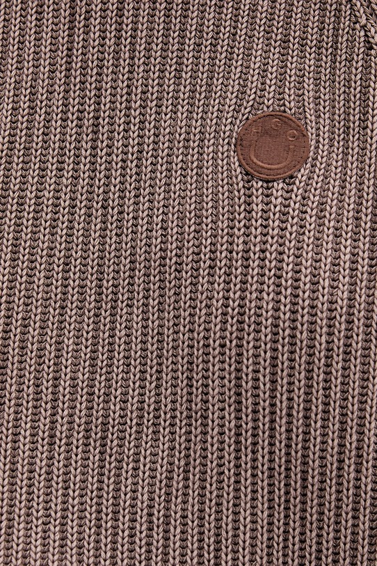 Βαμβακερό πουλόβερ Hugo Blue Slipery_B 50554206 καφέ