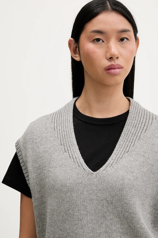 Vesta z kašmírové směsi HUGO šedá 50554059