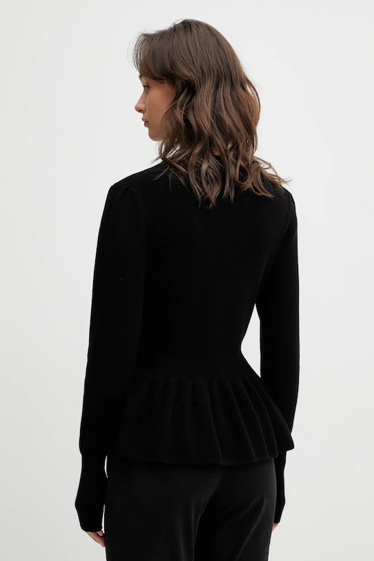 Odzież HUGO sweter bawełniany Sabanna 50554066 czarny