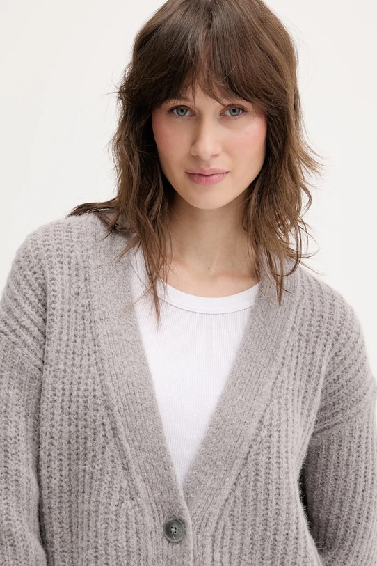 Kardigan s dodatkom vune HUGO Shent siva 50554076