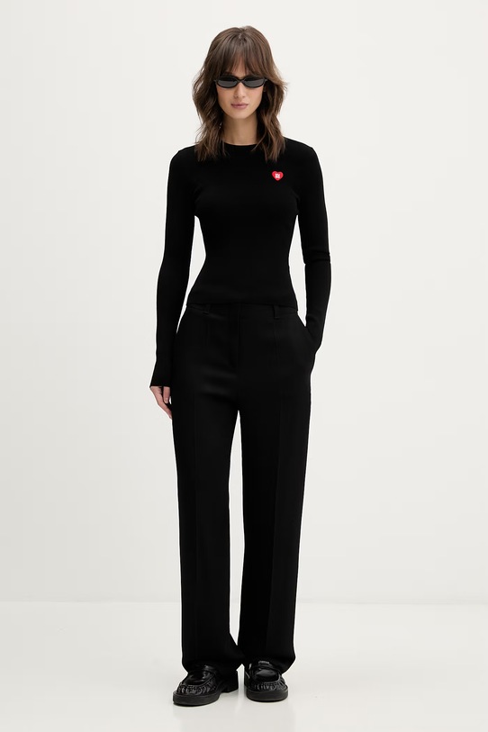 HUGO sweter Sarpha 50554317 czarny SS26