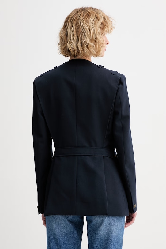 Одяг Kenzo однобортний піджак жіночий з вовною FG52VE2869TN темно-синій