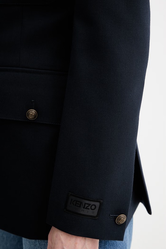 Kenzo jednoradové sako dámske s vlnou FG52VE2869TN tmavomodrá