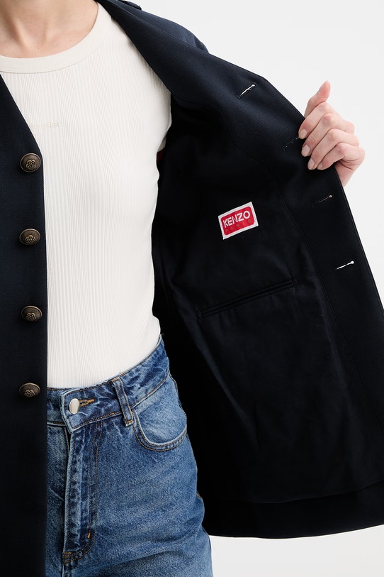 Kenzo jednoradové sako dámske s vlnou FG52VE2869TN