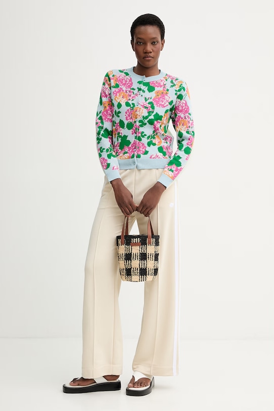 Kenzo kardigan z dodatkiem wełny FG52CA7423DY niebieski SS26