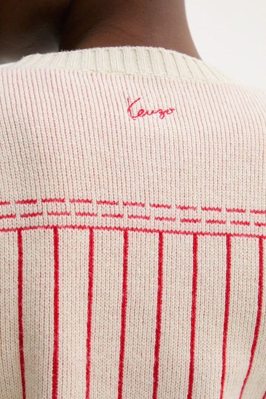 Kardigan s příměsí vlny Kenzo FG52CA7353DH béžová